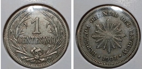 Uruguay centesimo 1901 km - uruguay,
