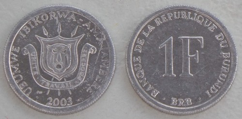 Burundi franco moneta corso - burundi,
