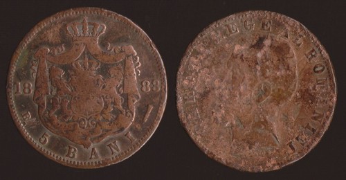 Romania bani 1883 carol - 5,