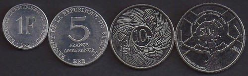 Burundi franchi 1980 - burundi, 1980-2011