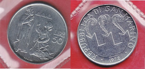 S48 san marino lire 1972 - s48,, 50