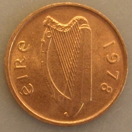 1978 irlanda penny - 1/2, bu